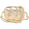 Urban Expressions Handbags Woven Crossbody Bag In Gold
