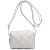 Urban Expressions Handbags Woven Crossbody Bag In Ivory