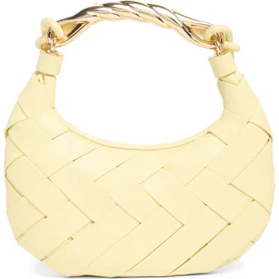 Urban Expressions Handbags Woven Crossbody Bag In Lime Yellow