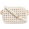 Urban Expressions Handbags Woven Crossbody Bag In Oat Milk