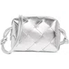 Urban Expressions Handbags Woven Crossbody Bag In Silver