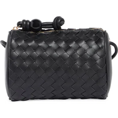 Urban Expressions Handbags Woven Faux Leather Crossbody Bag In Black