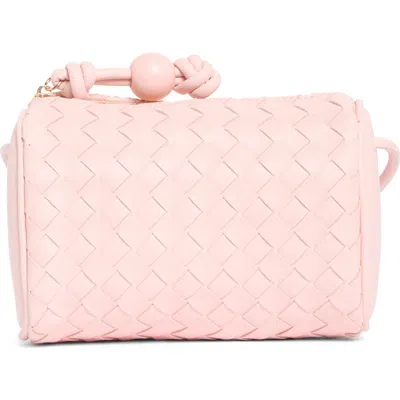 Urban Expressions Handbags Woven Faux Leather Crossbody Bag In Pink