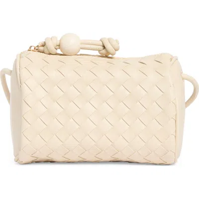 Urban Expressions Handbags Woven Faux Leather Crossbody Bag In White