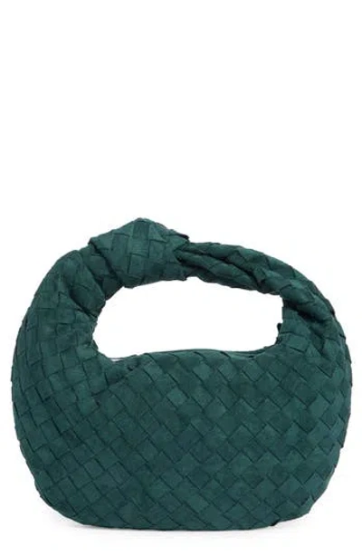 Urban Expressions Handbags Woven Faux Suede Clutch In Green