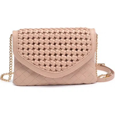 Urban Expressions Handbags Woven Flap Crossbody Bag In Natural