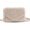 Urban Expressions Handbags Woven Flap Crossbody Bag In Oatmilk