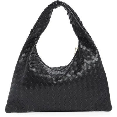 Urban Expressions Handbags Woven Hobo Shoulder Bag In Black