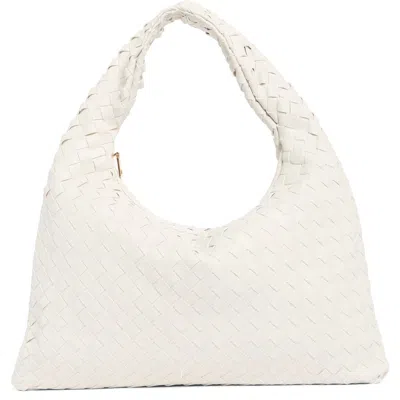 Urban Expressions Handbags Woven Hobo Shoulder Bag In Ivory