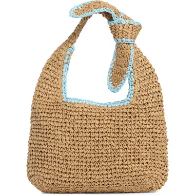 Urban Expressions Handbags Woven Straw Knotted Strap Shoulder Bag