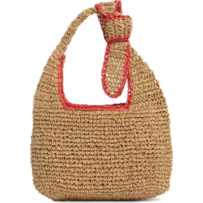 Urban Expressions Handbags Woven Straw Knotted Strap Shoulder Bag
