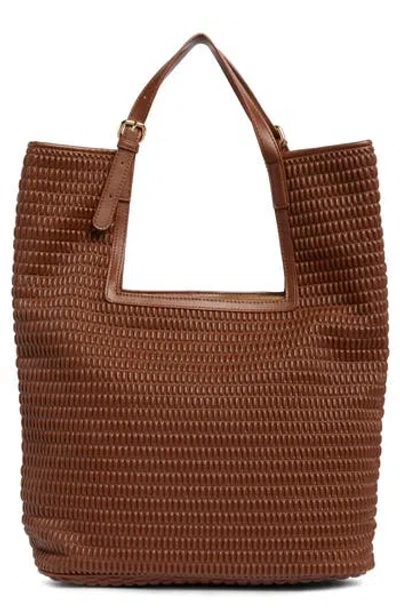 Urban Expressions Handbags Woven Tote Bag In Chocolate