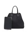 Urban Expressions Ithaca Woven Neo-prene Tote Bag In Black