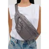 Urban Expressions Laurence Large Nylon Belt Bag Fanny Pack Sling Bag In Grey In Grey