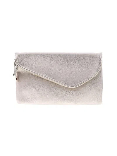 Pre-owned Urban Expressions Leather Clutch In Gray