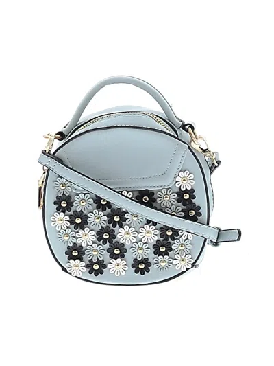 Pre-owned Urban Expressions Leather Crossbody Bag In Blue