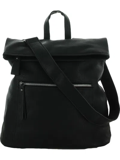 Urban Expressions Lennon Womens Faux Leather Convertible Backpack In Black