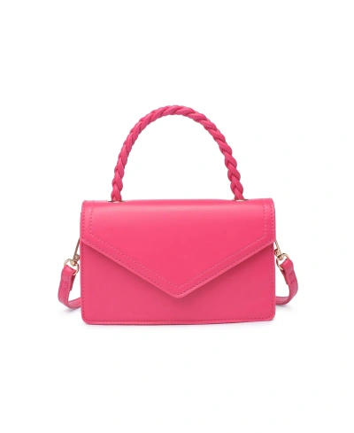 Urban Expressions Monique Braided Top Handle Crossbody In Hot Pink