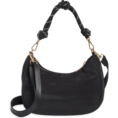 Urban Expressions Nylon Hobo Crossbody Bag In Black