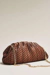 Urban Expressions Oversized Woven Leather Clutch In Brown