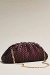 Urban Expressions Oversized Woven Leather Clutch In Purple