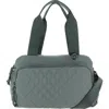 Urban Expressions Payton Womens Quilted Convertible Shoulder Handbag In Gray