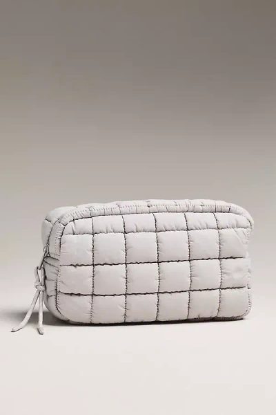 Urban Expressions Quilted Puffer Cloud Cosmetic Pouch In Gray