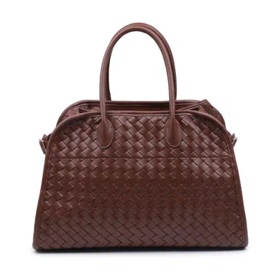 Urban Expressions Rhonda Woven Tote In Chocolate In Brown