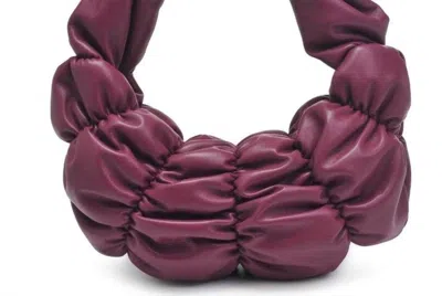 Urban Expressions Stella Puffy Quilted Vegan Leather Clutch In Wine