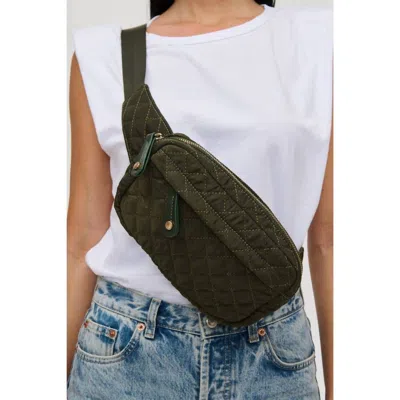 Urban Expressions Teo Quilted Nylon Fanny Pack Belt Bag Sling Bag In Olive In Green