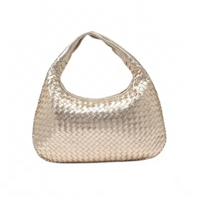 Urban Expressions Women's Adela Woven Hobo Bag In Gold