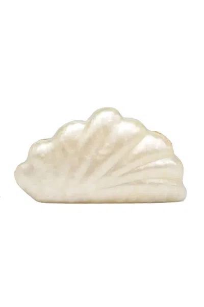 Urban Expressions Women's Andrina Shell Clutch Evening Bag In Ivory In Neutral