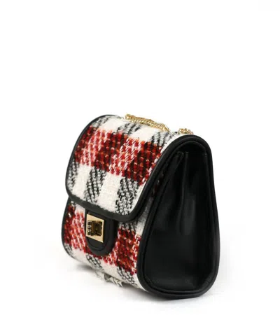 Urban Expressions Women's Bronwen Crossbody Bag In Classic Red, Black, And White Plaid In Multi