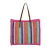 Urban Expressions Women's Candi Stripe Tote Bag In Pink In Pink