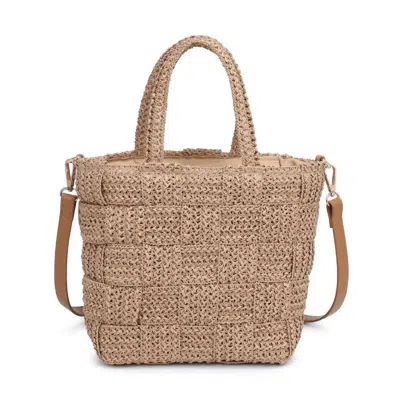 Urban Expressions Women's Chiara Woven Crossbody Bag In Tan In Beige