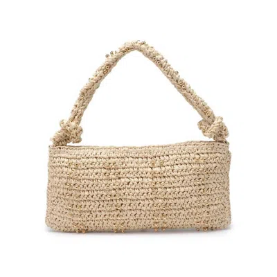 Urban Expressions Women's Clarissa Straw Shoulder Bag In Ivory