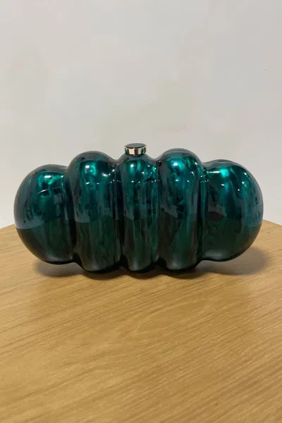 Urban Expressions Women's Diana Acrylic Marbled Clutch Bag In Emerald Green