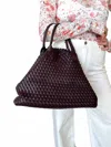 Urban Expressions Women's Ithaca Woven Vegan Leather Tote Bag In Plum In Pink