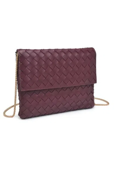 Urban Expressions Women's Ivy Woven Clutch In Wine In Pink