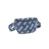 Urban Expressions Women's Leslie Criss Cross Sling Bag In Medium Blue Denim In Blue