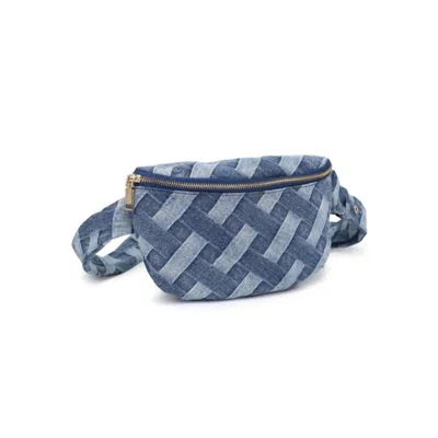 Urban Expressions Women's Leslie Criss Cross Sling Bag In Medium Blue Denim