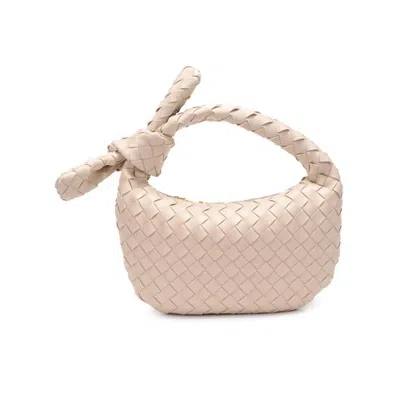 Urban Expressions Women's Lizbeth Woven Knot Clutch Bag In Oatmilk In Neutral
