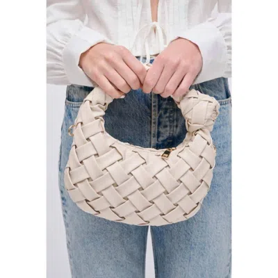 Urban Expressions Women's Nadia Woven Crossbody Bag In Oatmilk In Multi
