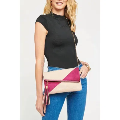 Urban Expressions Women's Onyx Clutch Chain Crossbody Tassel In Nude Pink In Multi