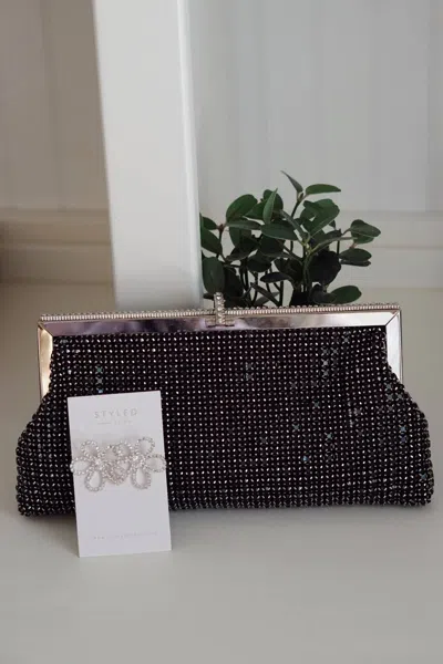 Urban Expressions Women's Rhinestone Clutch Bag In Black