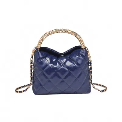 Urban Expressions Women's Staci Faux Leather Crossbody Bag In Navy In Blue