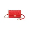 Urban Expressions Women's Winona Quilted Crossbody Bag In Red In Red