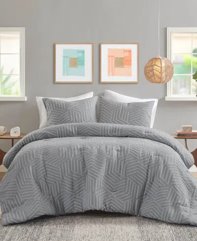 Urban Habitat Bentley 3-pc. Matelasse Jacquard Comforter Set, King/california King In Grey-blue