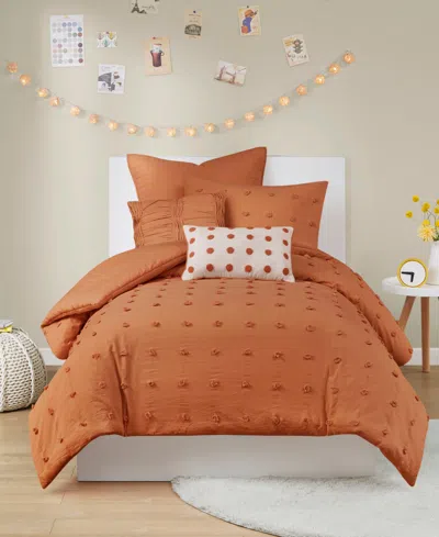 Urban Habitat Brooklyn Jacquard Cotton 5-pc. Comforter Set, Twin/twin Xl In Rust
