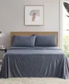 Urban Habitat Comfort Cool Jersey Knit Nylon Blend 4-piece Sheet Set, Full In Navy